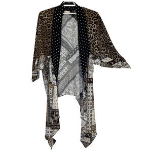 Altar'd State Kimono Top Womens Sz M/L Boho Mixed Print Open Front Long Sleeve